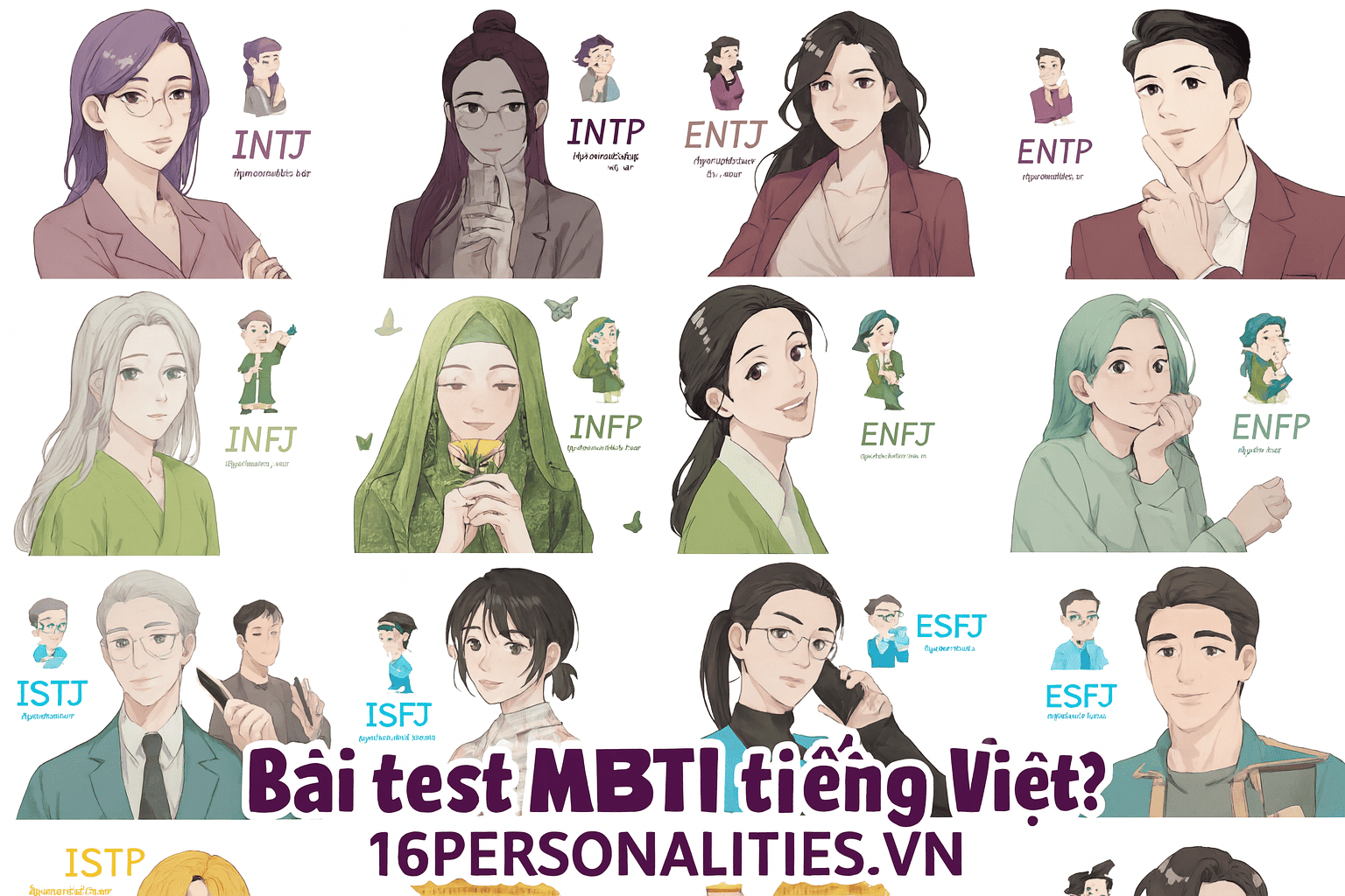 Trắc nghiệm tính cách 16 nhóm MBTI